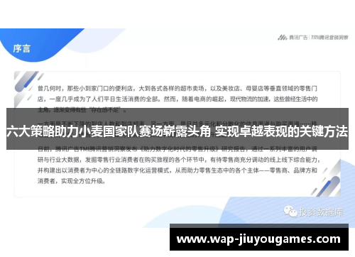 六大策略助力小麦国家队赛场崭露头角 实现卓越表现的关键方法