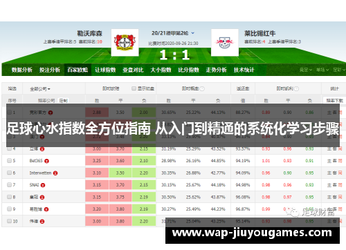 足球心水指数全方位指南 从入门到精通的系统化学习步骤