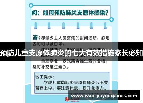 预防儿童支原体肺炎的七大有效措施家长必知